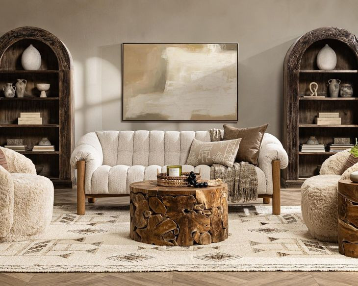 Sansa Cream 86" Sofa