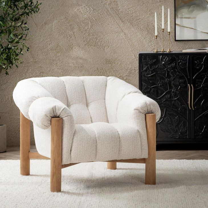 Sansa Cream Upholstered Accent Chair