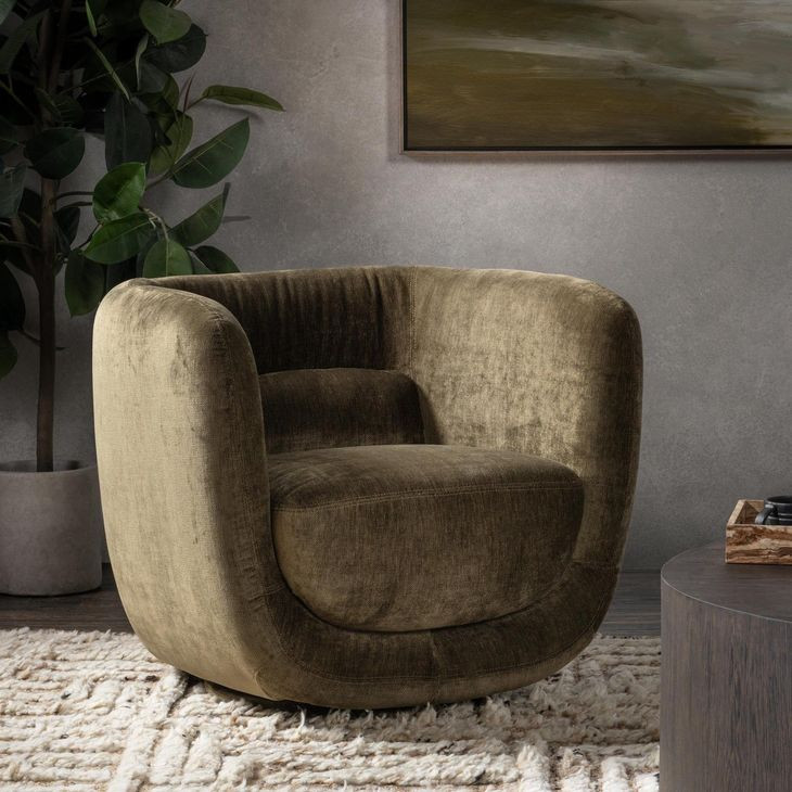 Nico Olive Green Upholstered Accent Chair