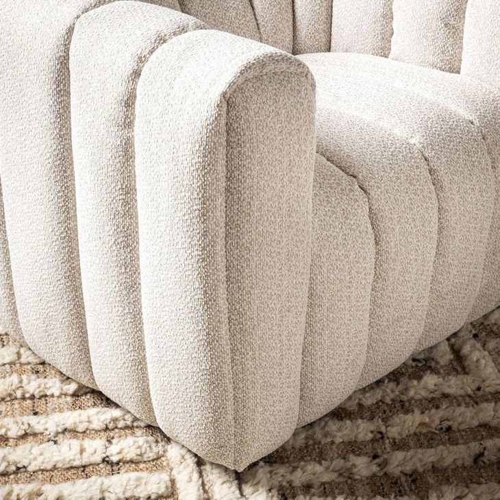 Lexa Cream Upholstered Accent Chair