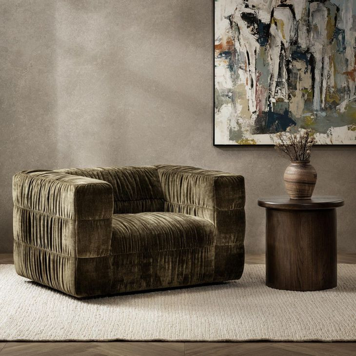 Afeela Fern Green Upholstered Accent Chair