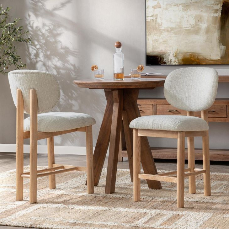 Delancey Autumn Cream Upholstered Counter Height Stool From Classic ...