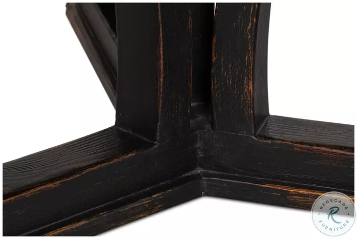 Flying Buttress Antique Black And Natural Dining Table