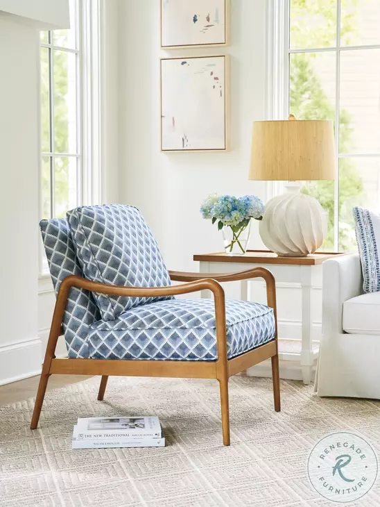Laguna Linen White Temple End Table by Barclay Butera