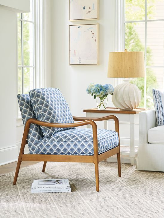 Leblanc Blue Upholstered Chair