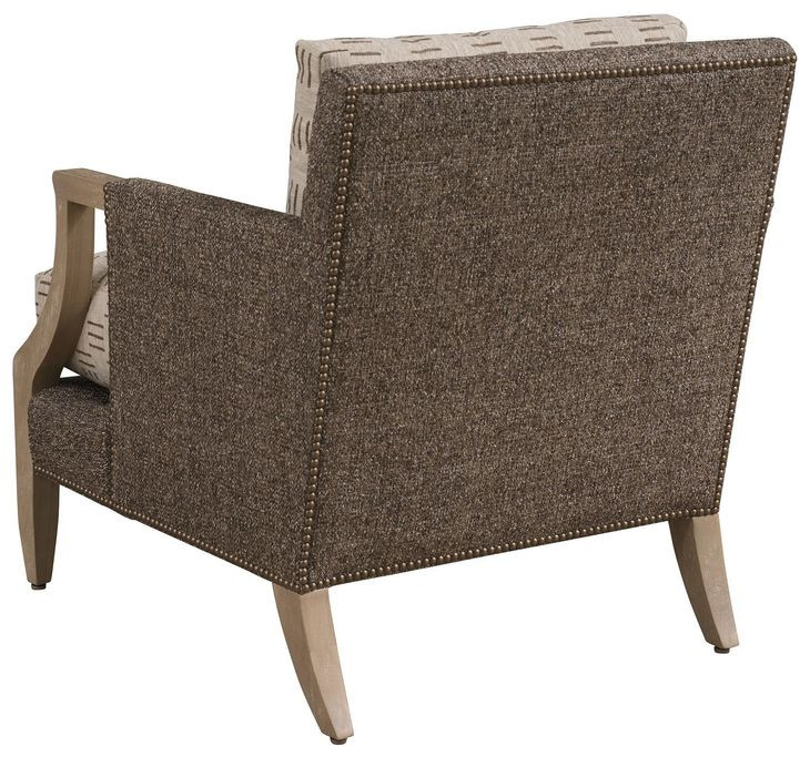 Treadwell Brown Upholstered Accent Chair with Nailhead Trim by Barclay Butera