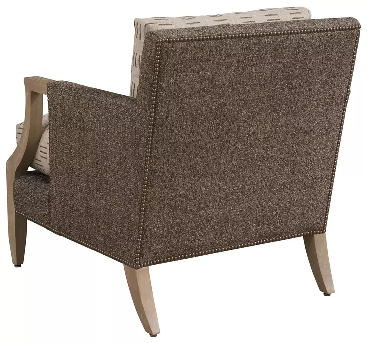 Treadwell Brown Upholstered Accent Chair with Nailhead Trim by Barclay Butera