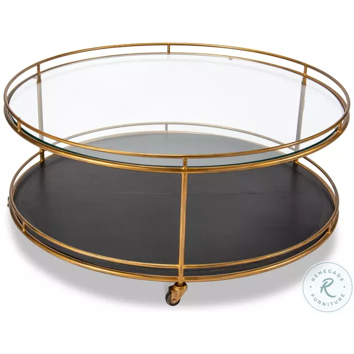 Trolley Gold Round Cocktail Table