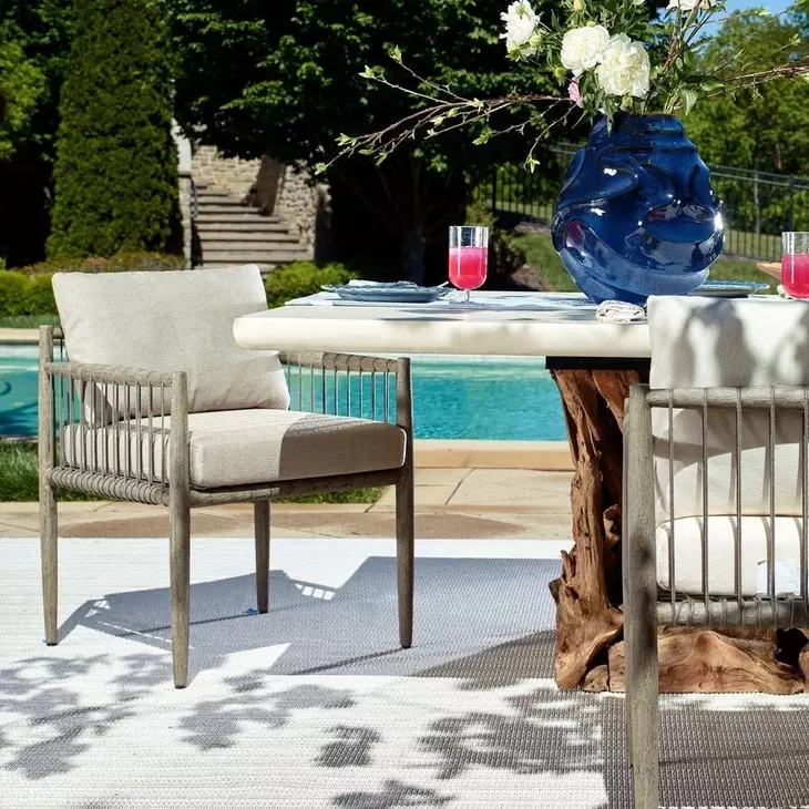 Borneo Dove Upholstered Outdoor Dining Chair
