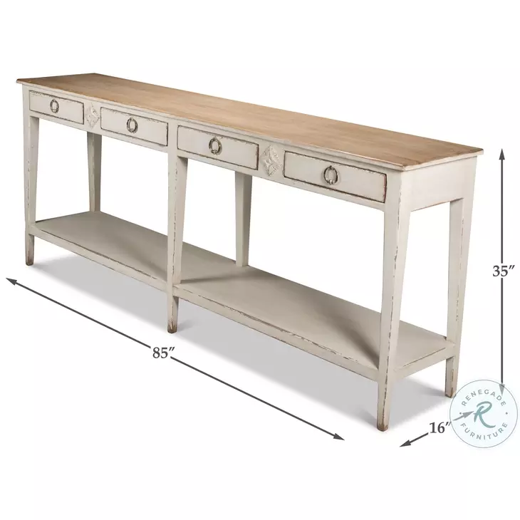 Provincial White Hall Table