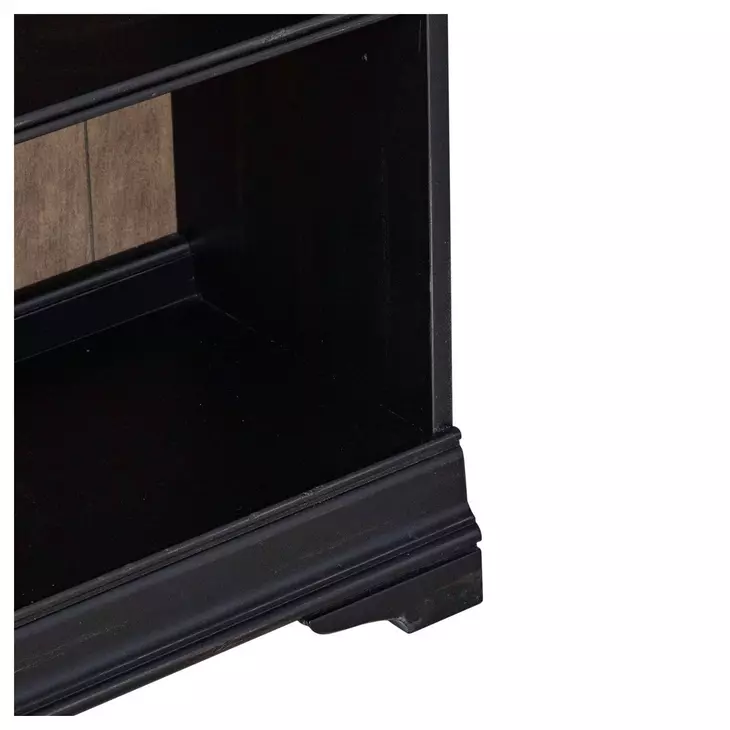 Vintner Hill Aged Charcoal and Caramel 48" Bookcase
