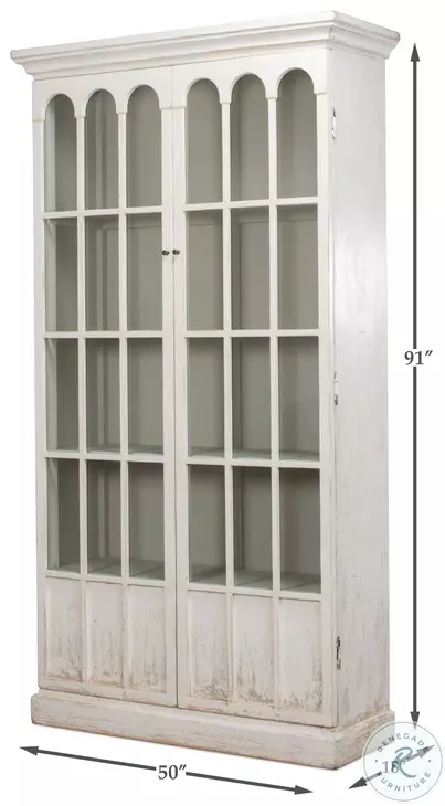 Edgar Allan Whitewash Bookcase
