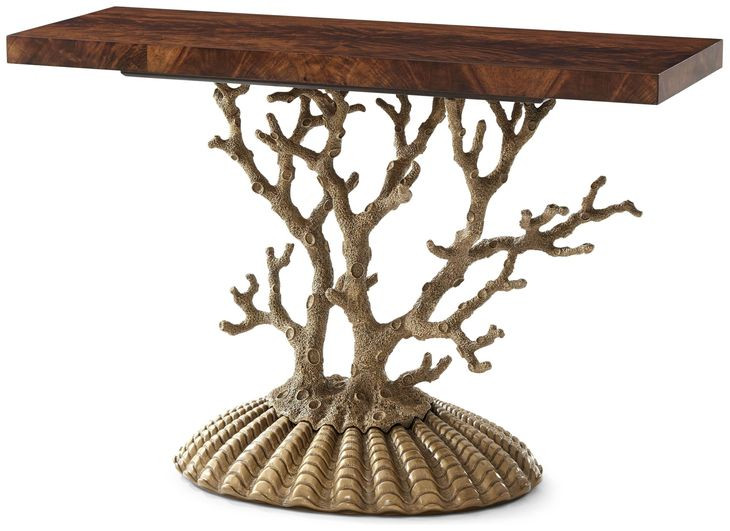 TA Originals Beige and Georgian Rectangular Console Table