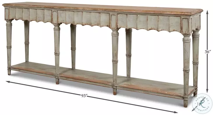 Chantal Natural And Sage Console Table