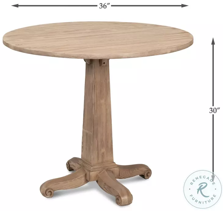 Perry Flaky Pine Round Bistro Table