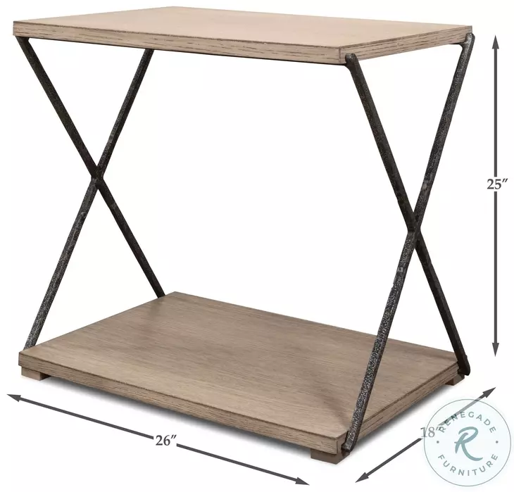 Nathanial Flaky Pine Side Table