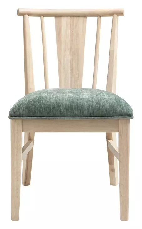 West End Sage Green and Natural Maple Upholstered Spindle Side Chair Set of 2