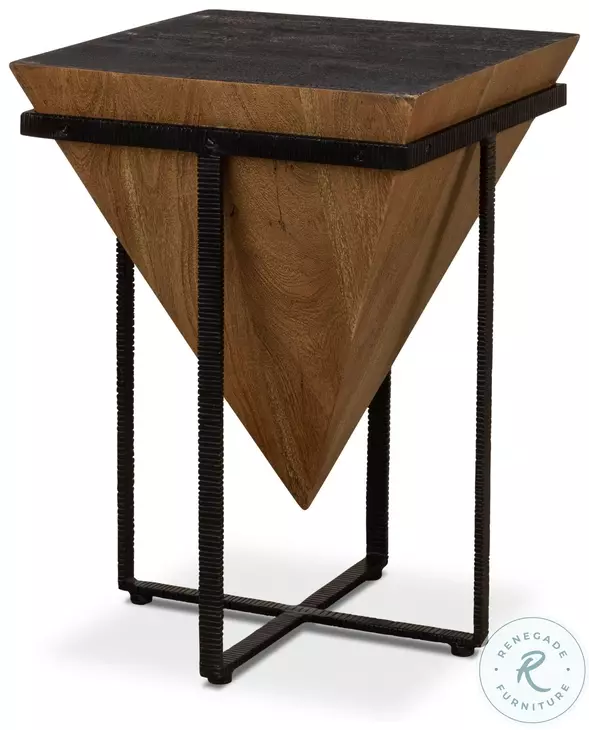 Hardy Tan And Black End Table