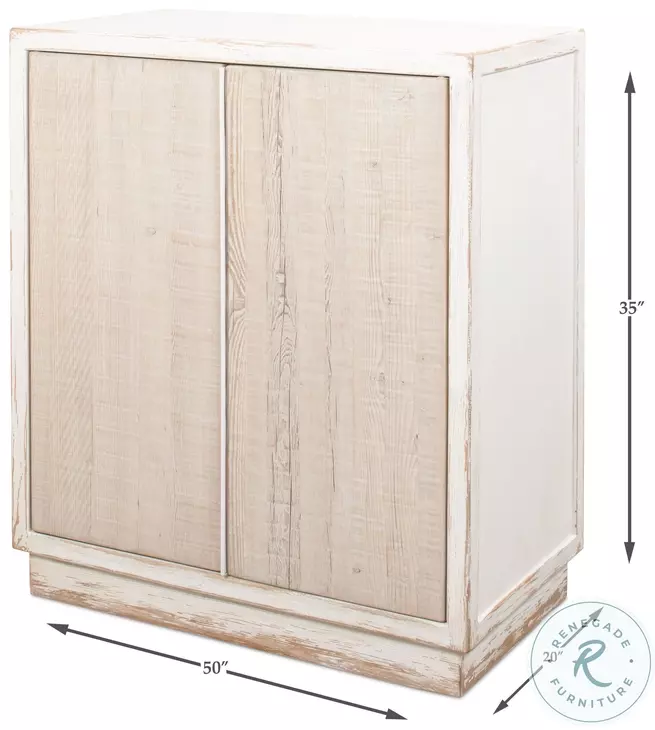 Stefano Antique White 2 Door Commode