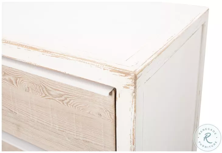Stefano Antique White 4 Drawer Commode