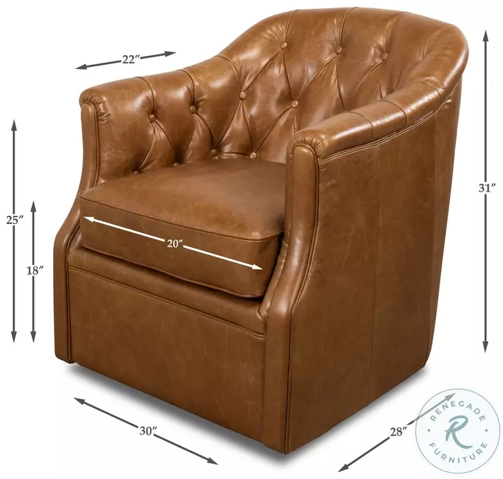 Coolidge Cuba Brown Swivel Chair