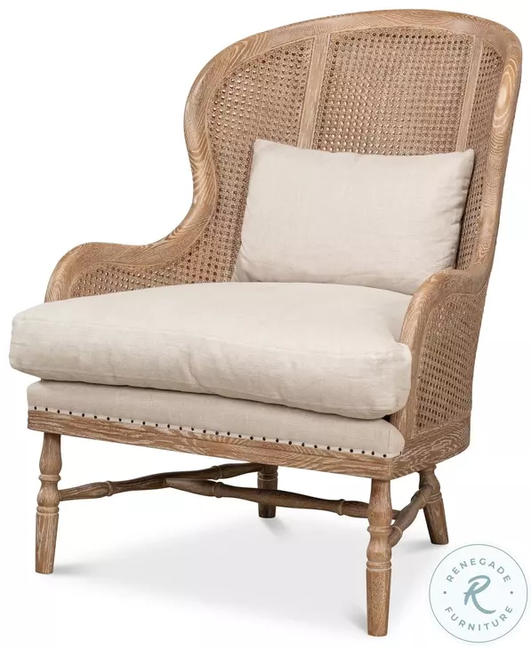 Randolph Natural Wingback Chair