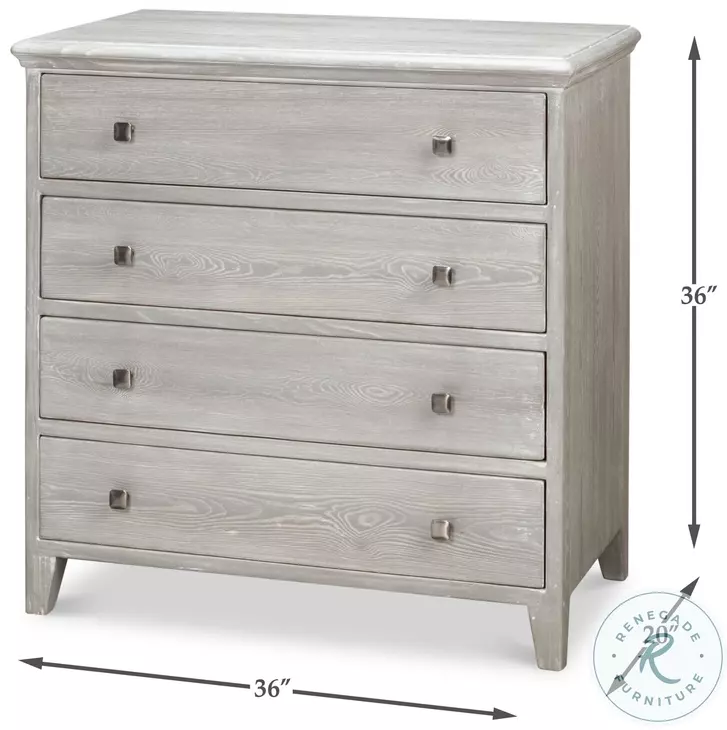 Burton Moonskin 4 Drawer Commode