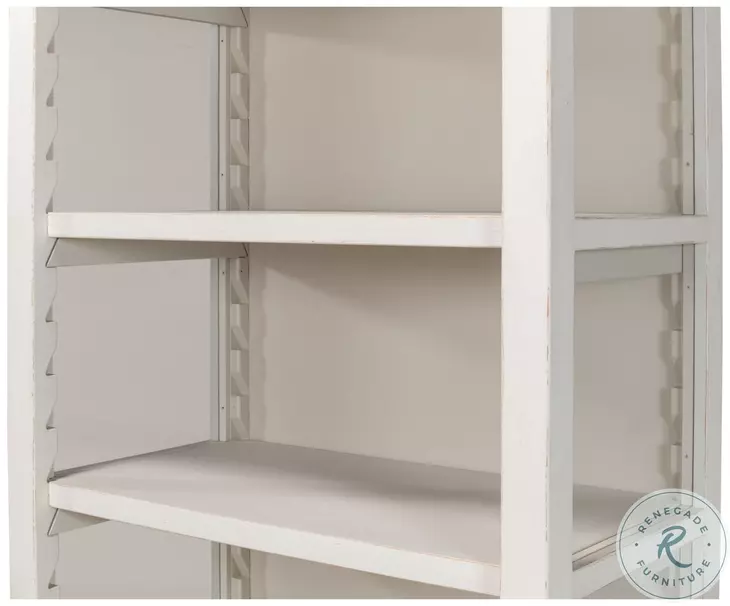 Zoey Antique White Bookcase