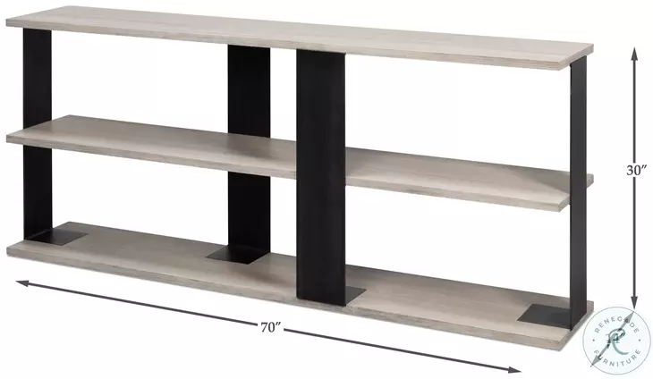 Covet Ivory Bianca And Black Console Table