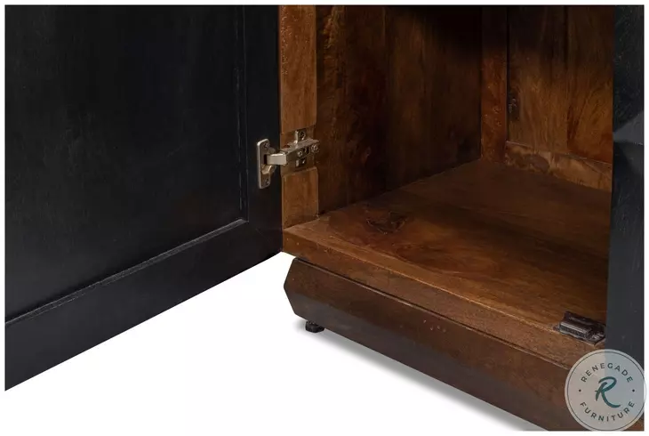 Megan Medium Brown And Black Sideboard