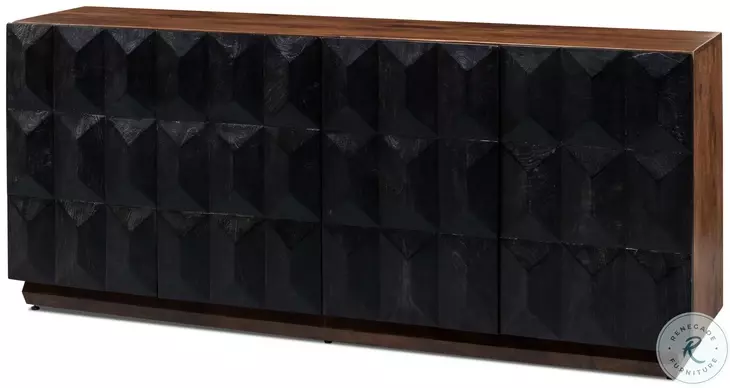 Megan Medium Brown And Black Sideboard