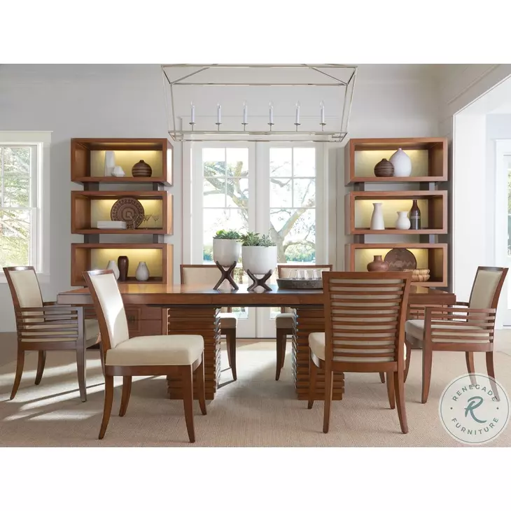Ocean Club Sun Drenched Sienna Peninsula Extendable Dining Table