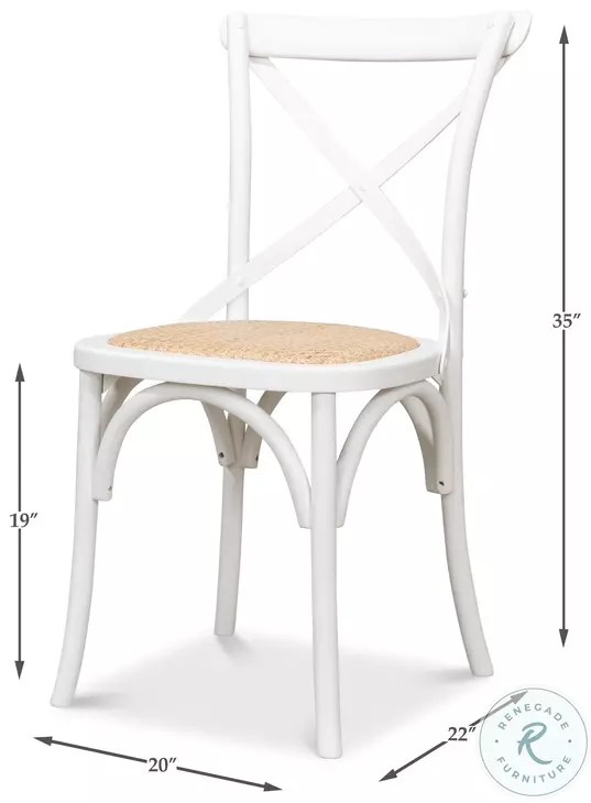 Tuileries White Side Chair Set of 2
