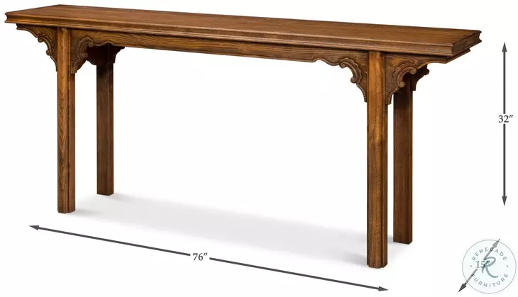 Equestrian Brown Console Table