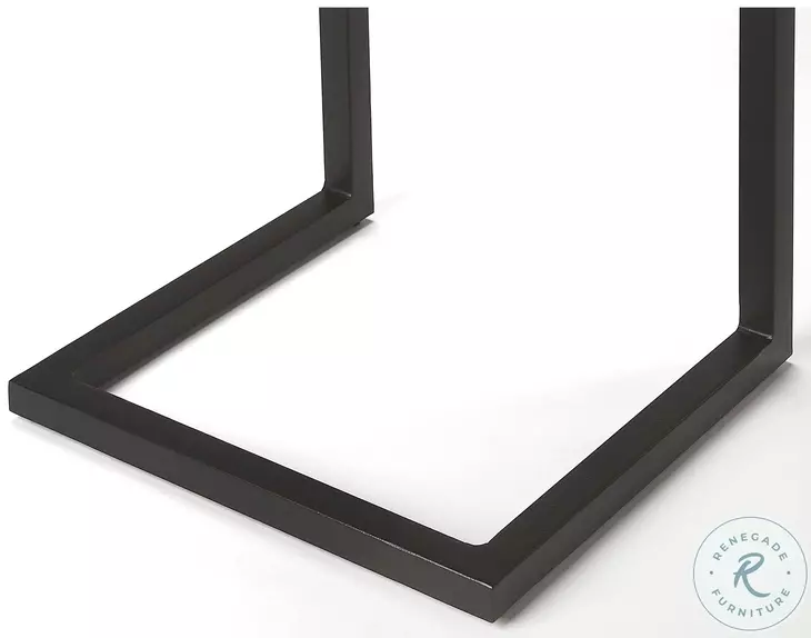 Kilmer Coffee And Black Metal Accent Table