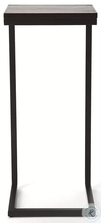 Kilmer Coffee And Black Metal Accent Table