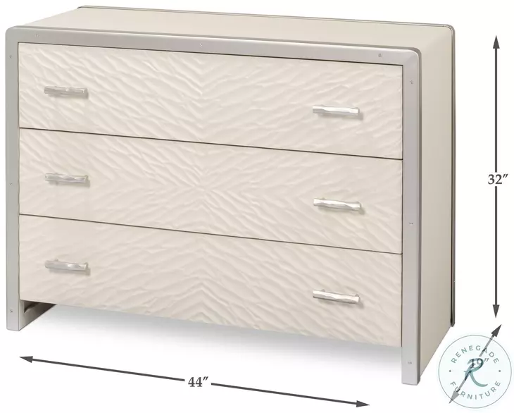 Textures Ivory 3 Drawer Commode