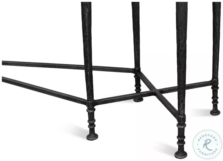 Nathaniel Elegance Antique Black And Off White 80" Console Table