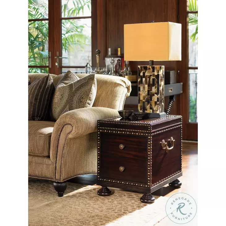 Royal Kahala Dark Coffee Sunset Cay Lamp Table