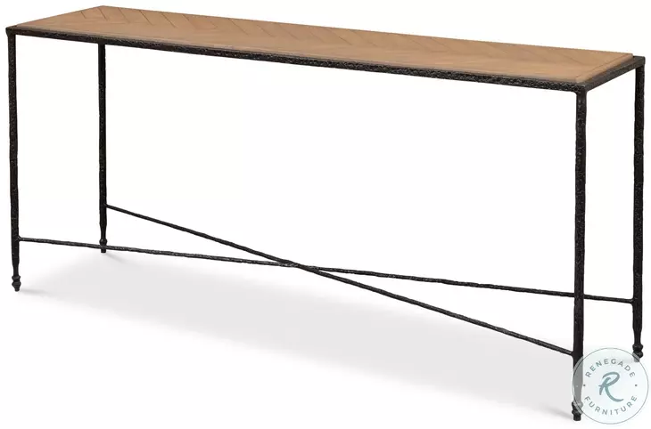 Castle Barn Grey And Wrought Iron Console Table