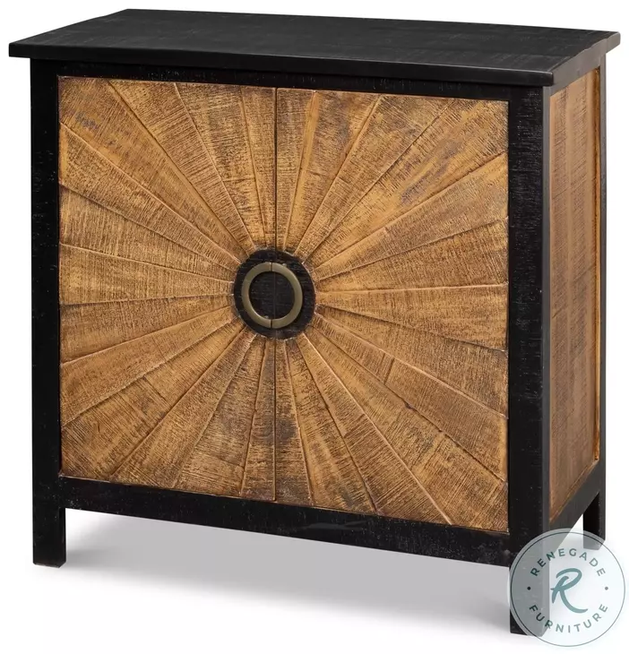 Centrum Distressed Black And Brown 2 Door Sideboard
