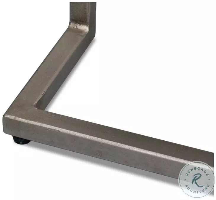 Ponie Grey White And Gunmetal End Table