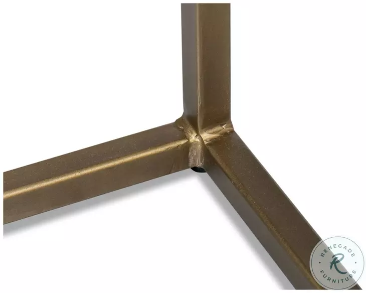 Pablon Brown And Gold End Table