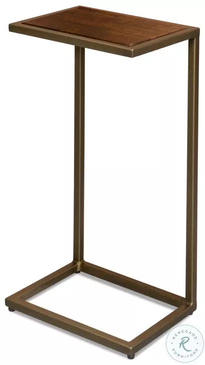 Pablon Brown And Gold End Table