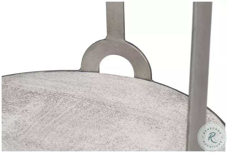 Phin Grey White And Gunmetal End Table