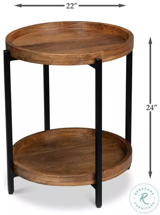 Profile Brown Round End Table