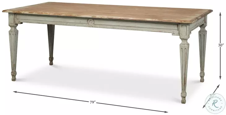 Elise Natural And Sage Dining Table