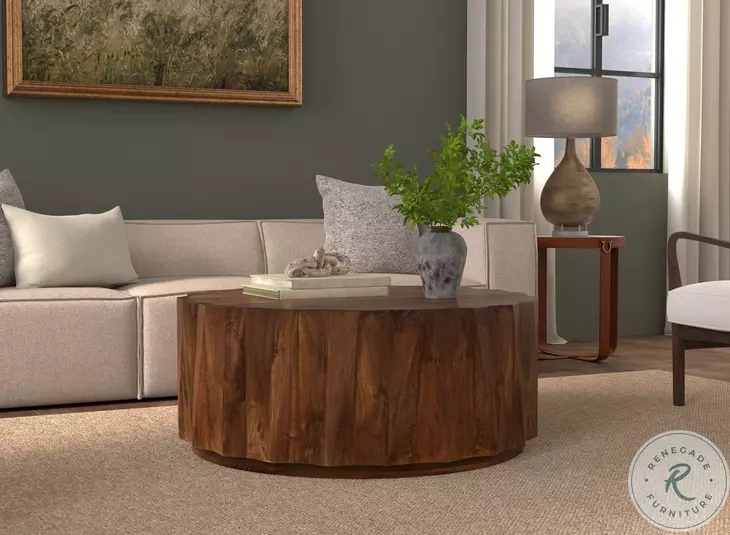 Denali Brown Round Cocktail Table
