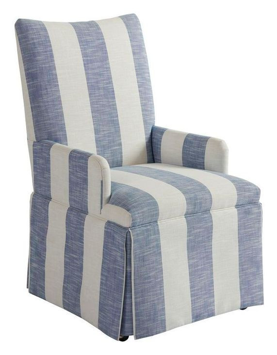 Mackenzie Blue and Gray Upholstered Arm Chair