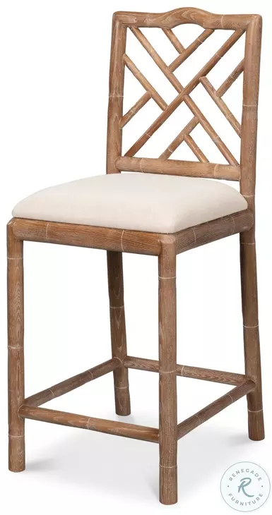 Brighton Beige And White Wash Counter Height Stool